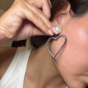 Diamond Heart Earrings